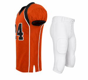 Uniforme de football américain à manches courtes, respirant, antibactérien, séchage rapide, grande taille, nom et numéro d'équipe personnalisés, 100% polyester - Product Image 4