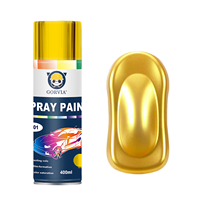 GORVIA P401G 319 #   Peinture aérosol chromée pour voiture à séchage rapide, haute performance, or brillant, 400 ml
