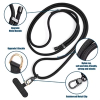 Sangle universelle réglable pour téléphone portable avec patch détachable, cordon de sécurité anti-perte tendance, lanière de téléphone portable durable