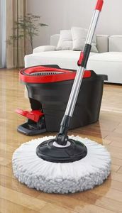 Hộ Gia Đình Màu Đen <span class=keywords><strong>360</strong></span> Độ Quay Duy Nhất Xô Làm Sạch Quay Lau Xô Với 2 Sợi Nhỏ Lau Đầu - Product Image 2