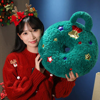 Ensemble de jouets en peluche de Noël personnalisés très demandés : Adorables Père Noël, rennes et cannes en sucre en peluche – Poupées en peluche de Noël