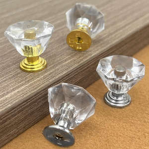 Transparent Colored Crystal Pull Handles <b>Knobs</b> for Kitchen Cabinets <b>Dresser</b> Bedroom Bathroom Hotel Modern Design Durable - Product Image 6