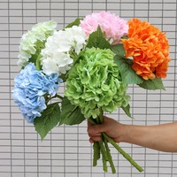 Hydrangées artificielles en latex, effet toucher réel, pour décoration de mariage, en vente