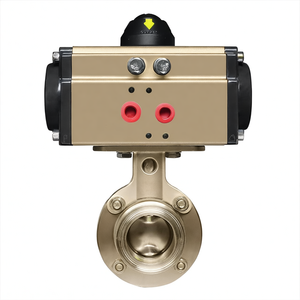 วาล์วผีเสื้อสุขาภิบาลแบบกระบอกลมเดี่ยว ขนาด 2 นิ้ว แบบ Tri Clamp เกรดอาหาร ผลิตจากสแตนเลส 316 สำหรับงานด่วน COVNA - Product Image 3