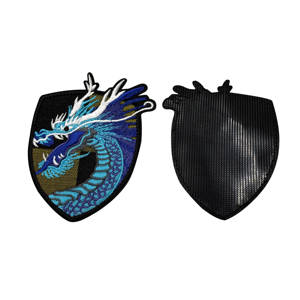 कस्टम सीडब्ल्यू-ऑन या वेल्क्रो बैक के साथ कपड़ों की सजावट के लिए पूर्ण कढ़ाई चीनी ड्रैगन पैच - Product Image 2