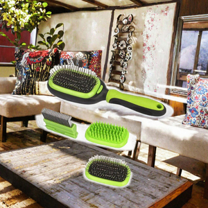 Set di Spazzole per Toelettatura Animali Domestici 5 in 1 in Acciaio Inossidabile, Strumento per Rimozione Peli con Pettine a Spilli e Spazzola per Cani - Product Image 3