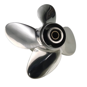 Cánh quạt thuyền bằng thép không gỉ 4 cánh, phù hợp với động cơ ngoài borda Tohatsu/Mercury 25-30HP, 10 răng - Product Image 2