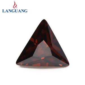 Lan guang lan אדום משולש שקוף מעוקב zirconia רופף יצרן אבן חן רופף יצרן אבן זירקון cz אבן מעוקב