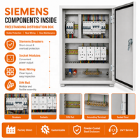 Caja de Distribución Eléctrica de Pared Personalizable OEM con Componentes Siemens y Tomas de Corriente de Acero Inoxidable