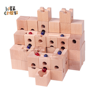 HOYE CRAFTS Kids <strong>Marble</strong> <strong>Run</strong> <strong>Block</strong> Set Funny Wooden <strong>Building</strong> <strong>Block</strong> Set Children Educational Toys - Product Image 1