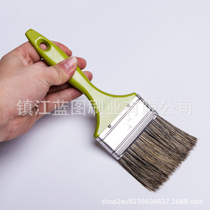 Pinceau à peinture en poils de porc, vert militaire, 12 mm, pour peinture murale, usage professionnel - Product Image 2