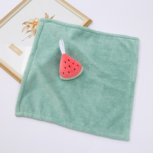 Toalla de mano con dibujo de aguacate, toalla de cocina absorbente extra gruesa, forma cuadrada de lana coralina para ollas y sartenes - Product Image 2