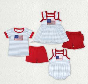 Ensemble deux pièces pour bébé garçon, vêtements pour tout-petits, vêtements pour bébés garçons du 4 juillet, chemises à manches courtes brodées, ensembles de shorts pour enfants - Product Image 6