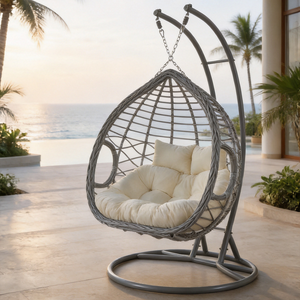 Sedia Sospesa da Giardino in Alluminio Stile Rattan di Alta Qualità, Moderna e per Esterni, Vendita all'Ingrosso - Product Image 6