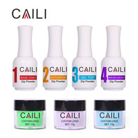 Kit de poudre à ongles 3 en 1 OEM, 60 couleurs, séchage rapide, non toxique, décoration d'ongles, ensemble de poudre acrylique DIY, personnalisé