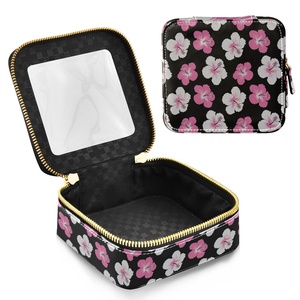 Hawaiian Hibiscus Flower Travel Toiletry Bag Zipper Small Make up Travel Organizer Cosmetic Bag Custom Women Clear Makeup Bag - Product Image 6