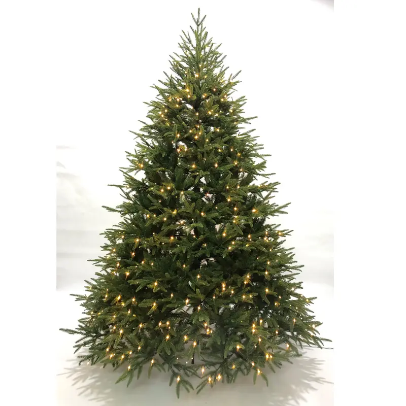 Fabriek Direct Premium Pe Pvc Materiaal Kerstboom Vet 7,5ft 1200led Kunstmatige Kerstboom Met Warm Wit Led