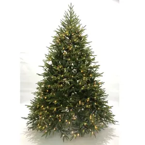 Premium Pe Pvc Materiaal Meest Realistische Vet 7,5ft 1200led Kunstmatige Kerstboom Met Warm Wit Led
