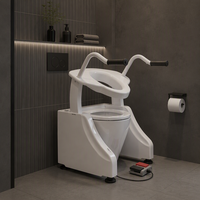 Unité de levage de toilettes à piles avec bouton d'arrêt d'urgence pour la sécurité des patients post-opératoires dans la salle de bain