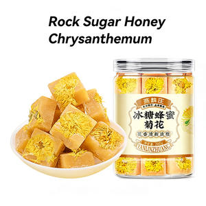 Горячая распродажа: Чай из хризантемы с кубиками меда и каменного сахара – 200 г, консервированный, ручной работы, для расслабляющего оздоровления - Product Image 1