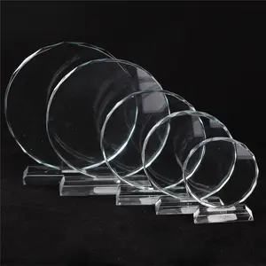 Blank round Crystal Glass Awards MH-J0817