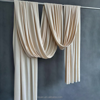 Rideaux de fond en soie de lait rose élégants et personnalisables pour mariages, fêtes et cérémonies - Décoration de style moderne