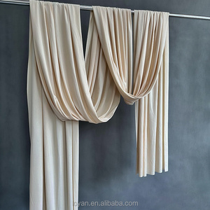 Rideaux <span class=keywords><strong>de</strong></span> fond en soie <span class=keywords><strong>de</strong></span> lait rose élégants et personnalisables pour mariages, fêtes et cérémonies - Décoration <span class=keywords><strong>de</strong></span> style moderne - Product Image 2