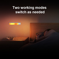 Lampu Malam Sensor Gerak LED Nirkabel Modern yang Dapat Diisi Ulang, Suhu Warna Dapat Disesuaikan, Pemasangan di Dinding, Penggunaan Dalam Ruangan, untuk Kabinet