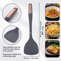 Spatule en silicone ODM/OEM résistante à la chaleur, sans BPA, pour poêles antiadhésives – Ustensile de cuisine solide pour retourner le poisson, les œufs et les crêpes