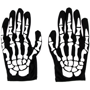 Disfraz de Halloween con Falda de Calavera, Guantes de Esqueleto y Diadema de Malla con Arañas, Disponible en MS - Product Image 6