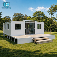 Grande maison préfabriquée en conteneur extensible de 20 pieds ou 40 pieds, deux chambres, en vente, pour habitation, 1 chambre, 2 salles de bain