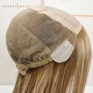 העליון משי פאות רפואיות עם עור סיליקון 100% שיער אירופאי קשור ביד, תותבת גולגולת מותאמת אישית עבור alopecia ו- - Product Image 1