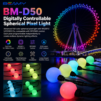 Boule lumineuse LED RGB adressable de 50 mm, programmable SPI DMX, étanche IP67, éclairage décoratif extérieur permanent pour aménagement paysager