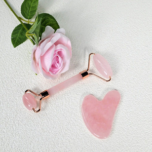 Meilleure vente <span class=keywords><strong>rouleau</strong></span> de glace facial naturel de haute qualité avec logo personnalisé masseur facial en <span class=keywords><strong>quartz</strong></span> rose rose <span class=keywords><strong>rouleau</strong></span> de <span class=keywords><strong>jade</strong></span> ensemble gua sha - Product Image 2