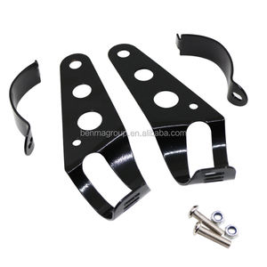 Soporte de Faro Delantero para Motocicleta <span class=keywords><strong>Cafe</strong></span> <span class=keywords><strong>Racer</strong></span>, Abrazadera Ajustable para Montaje en Horquilla de Motor - Product Image 3