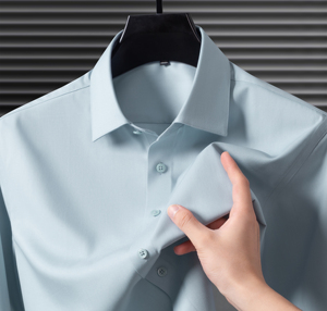 Camicia a Maniche Lunghe da Uomo in Modal, Resistente alle Pieghe e Senza Stiratura, Camicia Professionale Tinta Unita per Uomo - Product Image 5