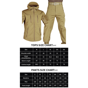 SIVI Soft Shell Training Uniform Waterproof Hunting Thermal Winter Suit Tactical <strong>Men</strong> With Fleece Tactical - Product Image 3