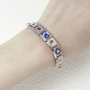 Nouveaux mots anglais personnalisés 100% PAPA NANA AMOUR SEXY Charme italien à clipser pour bracelet en acier inoxydable de 9 mm pour la fabrication de bijoux DIY - Product Image 4