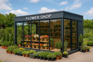 Récipient modulaire Flower Shop Pop up Serre Unité de vente au détail avec façade <span class=keywords><strong>en</strong></span> verre - Product Image 5