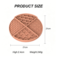 Tapis à lécher pour animaux de compagnie en silicone personnalisé, assiette à dîner multifonctionnelle en silicone, bol à lécher pour chat et chien, bol antidérapant et étanche pour chien