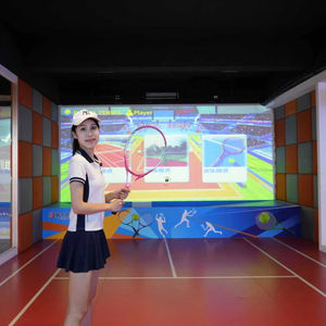 Реальный симулятор интерактивной проекции цифровой Спортивный Теннисный симулятор с монетоприемным устройством для развлекательных игр - Product Image 1