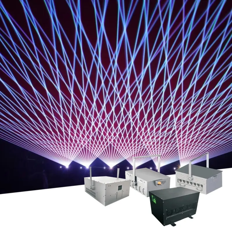 Alta calidad 5W a 30W Impermeable RGB luces láser Animación Realizar DJ Luz láser Baja potencia para uso en exteriores