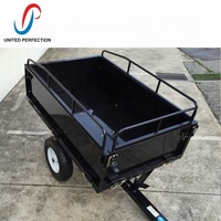 Remorque de tracteur de pelouse remorquée ATV polyvalente à faible quantité minimale de commande tirer derrière des remorques de Scooter de jardin pour une utilisation de moto et de VTT