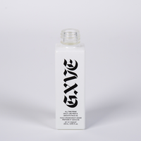 Flacon compte-gouttes carré en verre blanc écologique de 30 ml pour sérum de soin de la peau et collyre