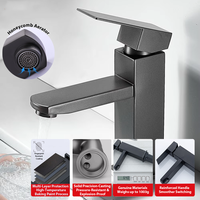 Robinetterie de salle de bain d'hôtel, mélangeurs d'eau chaude et froide / Robinet en acier inoxydable pour lavabo