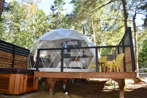 2024 les plus populaires grand espace résistant aux intempéries couleur tente personnalisée dômes géodésiques pour glamping loisirs <span class=keywords><strong>location</strong></span> d'hôtel - Product Image 4