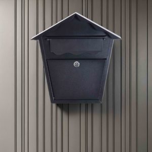 Buzón de Correos con Cerradura <span class=keywords><strong>para</strong></span> Montar en la Pared, Buzón de Seguridad Triangular Horizontal, Buzón de Correos Vertical Impermeable <span class=keywords><strong>para</strong></span> Exteriores con Llave - Product Image 6
