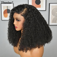Perruque Bob 13x4 Deep Wave sans colle, cheveux humains brésiliens, prête à porter, bouclée, densité 250, transparente pour la dentelle et les baby hair