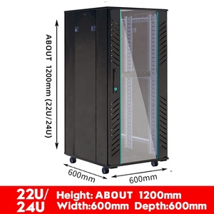 22u 24u 600*600*1200 19 pulgadas gabinete de red de servidor estándar de pie estante de red de paquete plano desmontado para centro de datos - Product Image 4