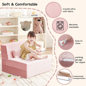 2026 Modernes Multifunktionales Kinderzimmer-Klappsofa mit Memory-Schaum und Anpassbarer Farbe - Product Image 2